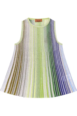 Missoni Striped Sequin Sleeveless Flared Top