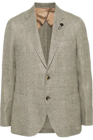 LARDINI Blazers, male, , 3XL, Linen/Wool Blazer