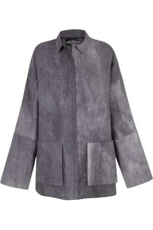 Cortana Blazers, female, , L, Oversized Overshirt with Collar and Pleated Pockets