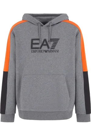 EA7 Hoodies, male, , S, Grey Hoodie Sweatshirt