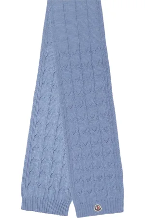 Moncler Scarves, male, , M, Wool Knitted Logo Scarf
