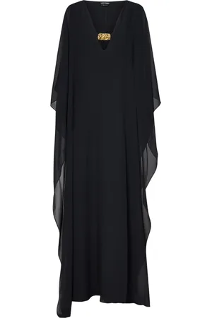 Tom Ford Silk V-Neck Ruffle Dress