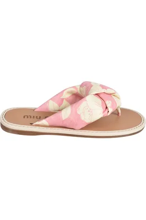 Miu Miu Flip Flops, female, , 3 UK, Floral Printed Flip-Flops
