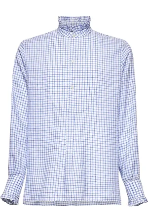 VALENTINO Shirts, female, , XS, Ruffled Collar Linen Shirt