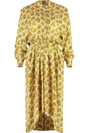 Isabel Marant Printed Dress with Buttoned Cuffs
