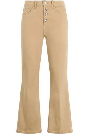 Liu Jo Wide Jeans, female, , W26, Long Camel-Colored Flared Jeans