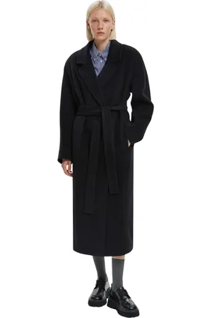 Estro Belted Coats, female, , L, Belted Coat with Wide Lapels