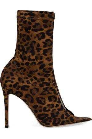 Gianvito Rossi Heeled Boots, female, , 6 1/2 UK, Leopard Print Ankle Boots