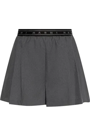 Marni Short Shorts, female, , S, Pleated Shorts With Elastic Waistband
