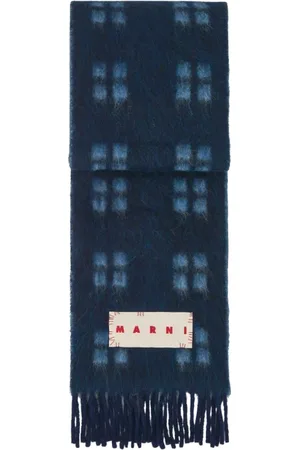 Marni Winter Scarves, male, , ONE SIZE, Embroidered Logo Scarf