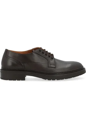 Dondup Brown Leather Derby Shoes