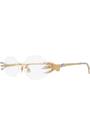 ANNA KARIN KARLSSON Octagonal Diamond Optical Claw Sunglasses