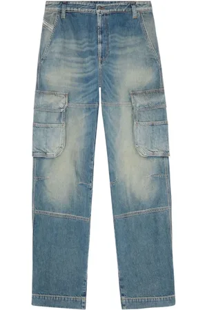 Diesel Loose-fit Jeans, male, , W33, D-Fish Cargo Loose-Fit Jeans