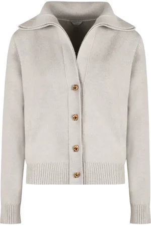 Bottega Veneta Cardigans, female, , S, Wool Cardigan Jumper Aw24