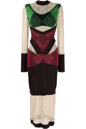 Marine Serre Knitted Dresses, female, , M, Luxurious Wool Long Dress