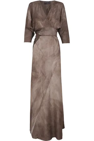 Cortana Wrap Dresses, female, , M, Wrap Dress Cocoa Maltinto