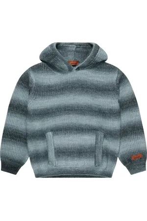 Missoni Kids Knitted Hoodie in Grey
