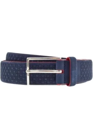 Carolina Herrera Belts, male, , 90 CM, Suede Belt with Custom Buckle