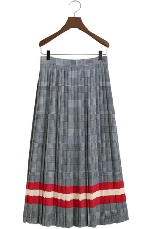 GANT Midi Skirts, female, , XS, Pleated Skirt with Check Print