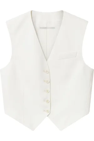 Stella McCartney Vests, female, , 2XS, Cropped Tailored Wool Vest