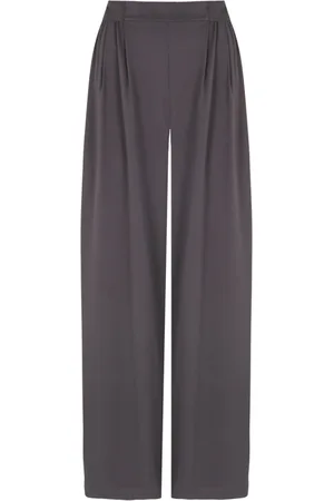 Cortana Wide Trousers, female, , 2XL, Lead Grey Silk Trousers