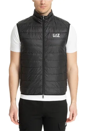 EA7 Vests, male, , M, Plain Zip Vest with Logo Pockets