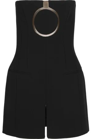 Salvatore Ferragamo Short Dresses, female, , S, Virgin Wool Dress with Tulle Insert