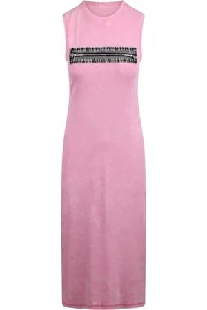 Diesel Midi Dresses, female, , S, Zipper Detail Sleeveless Denim Dress