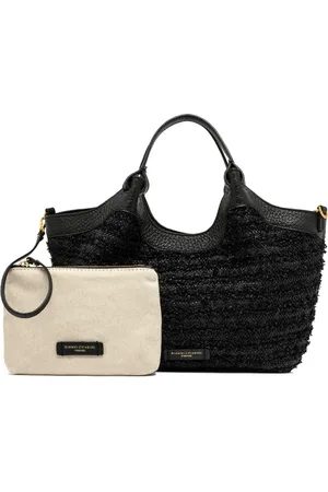 Gianni chiarini Tote Bags, female, , ONE SIZE, Frilly Straw Tote Bag