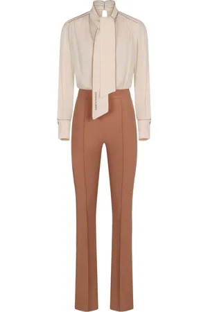 Elisabetta Franchi Jumpsuits, female, , S, Chic Crepe Jumpsuit with Knot Detail