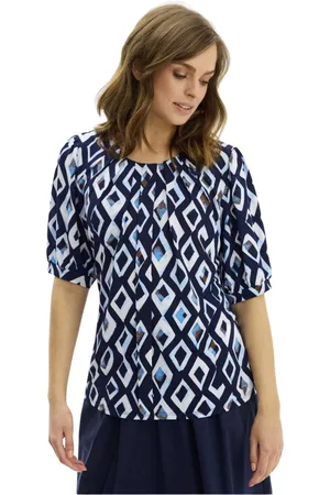 In Front Blouses, female, , S, Marcia Blouse with 3/4 Sleeves