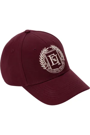 Elisabetta Franchi Caps, female, , ONE SIZE, Cotton Visor Cap Rouge Noir