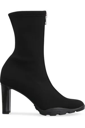 Alexander McQueen Heeled Boots, female, , 7 UK, Zip Closure Rubber Ankle Boots