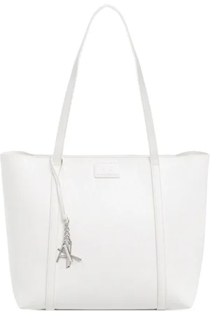 Armani Exchange Logo Tote Bag with Zip Closure