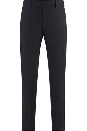 PT Torino Stretch Wool Trousers with Back Pockets