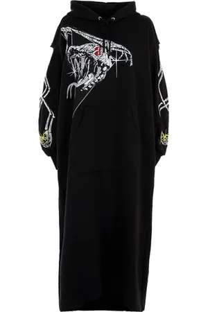 Diesel Midi Dresses, female, , S, Twist Style Sweatshirt Dress