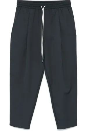 Drôle de Monsieur Dark Grey Elasticated Drawstring Cropped Trousers