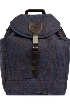 Etro Backpacks, male, , ONE SIZE, Paisley Motif Canvas Backpack
