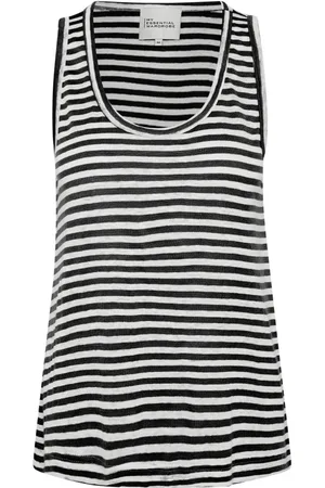 My Essential Wardrobe Sleeveless Tops, female, , XL, Striped Top W.White Stripe