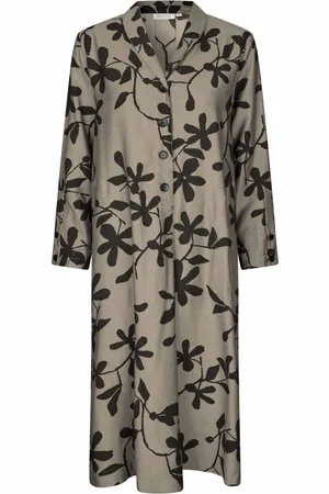 Masai Shirt Dresses, female, , 2XL, Printed Shirt Dress