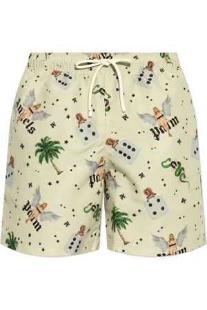 Palm Angels Beachwear, male, , L, Swim Shorts With Colorful Print