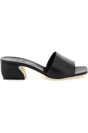 Sergio Rossi Heeled Mules, female, , 2 UK, Nappa Leather Mules with Square Toe and Covered Heel