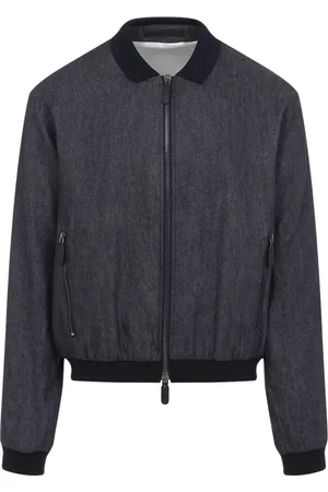 Giorgio Armani Bomber Jackets, male, , M, Linen Blend Jacket Stylish