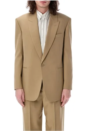 Saint Laurent Blazers, male, , L, Ginger Gabardine Blazer Jacket