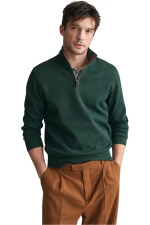 GANT Sweatshirts, male, , 4XL, Half-zip Sweatshirt Sacker Rib
