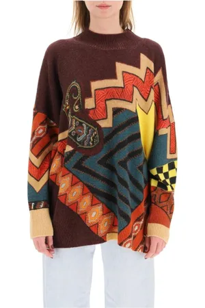 Etro Printed Wool Oversized Jumper