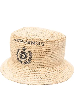 Jacquemus Embroidered Logo Flat Crown Hat