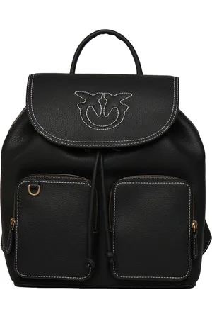 Pinko Backpacks, female, , ONE SIZE, Leather Backpack Love Birds Logo
