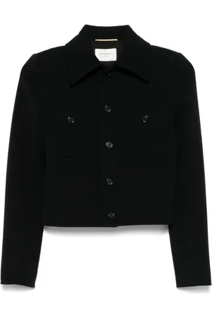 Saint Laurent Buttoned Jacket with Patch Pockets