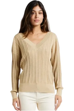 Liu Jo V-neck Knitwear, female, , XL, V-neck Lurex Knitwear